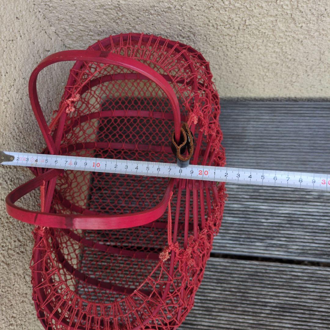 昭和レトロかご　折りたたみ式　ヴィンテージかご