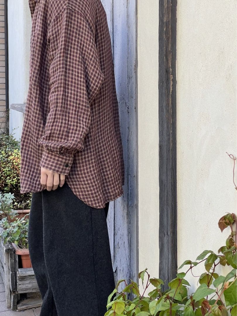 confect コンフェクト シャツ バギーシャツ リネンシャツ チェックシャツ