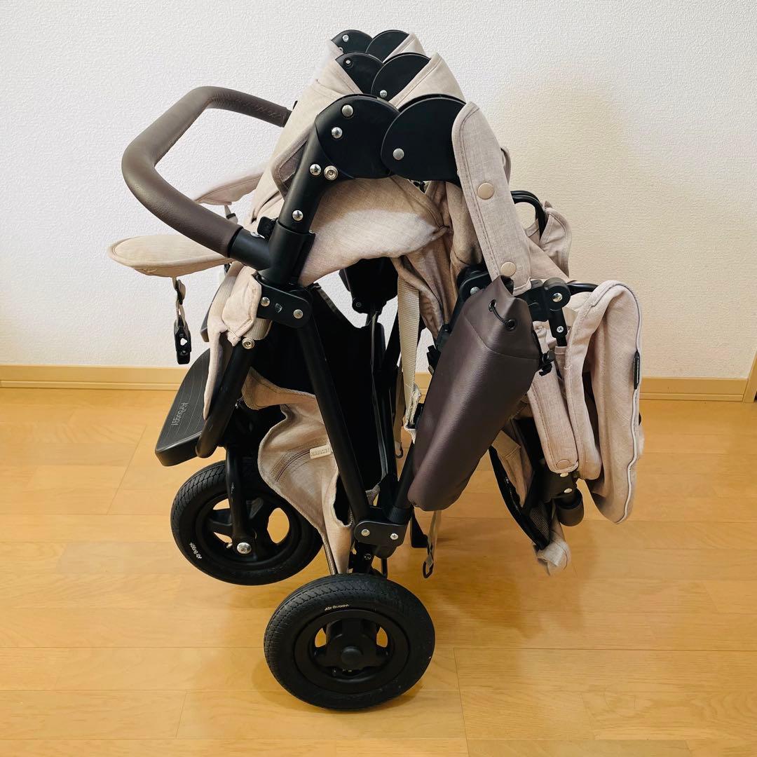 【美品】エアバギー 二人乗り　双子 ココダブルEX フロムバー サンドベージュ