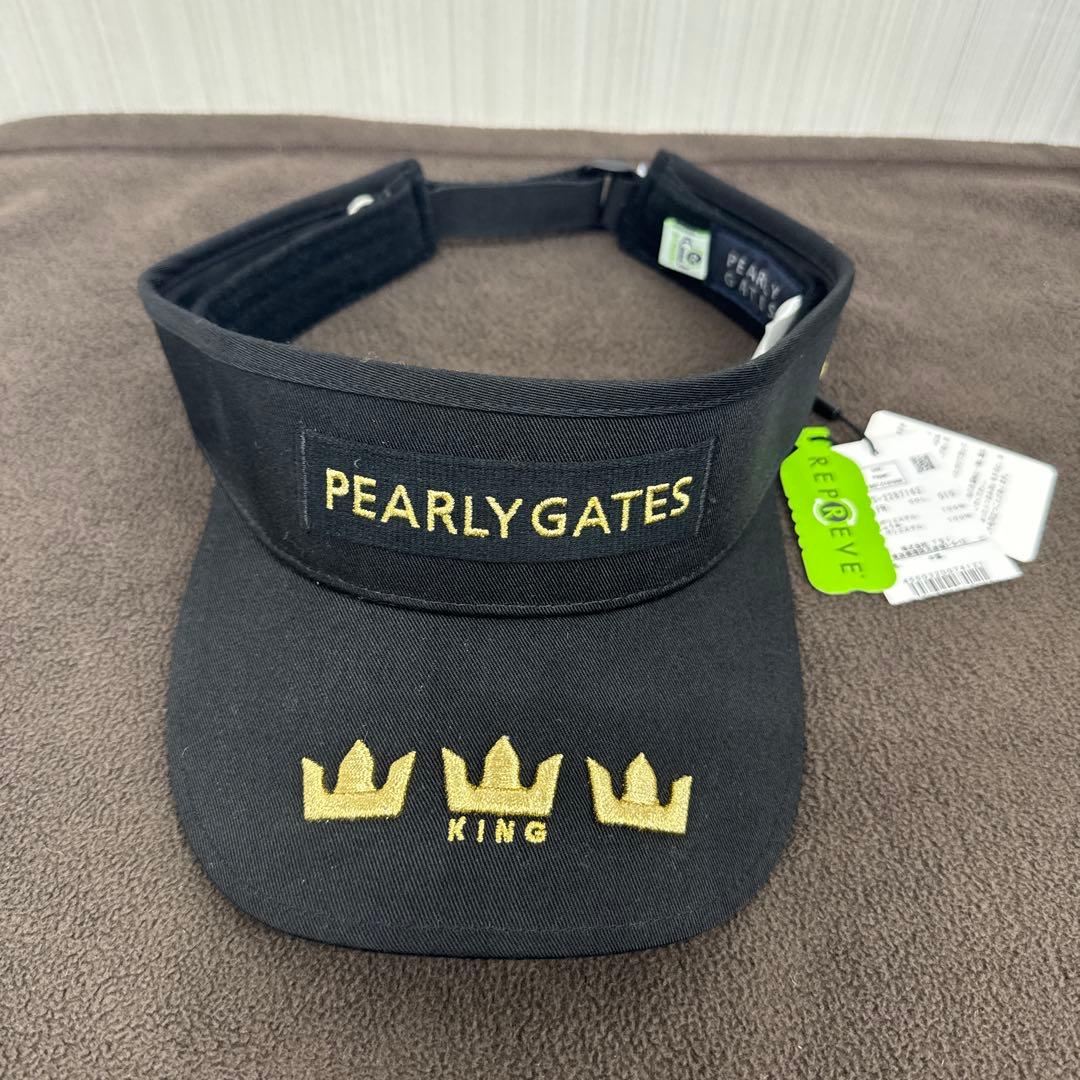 パーリーゲイツ　原英莉花プロ　サンバイザー　黒