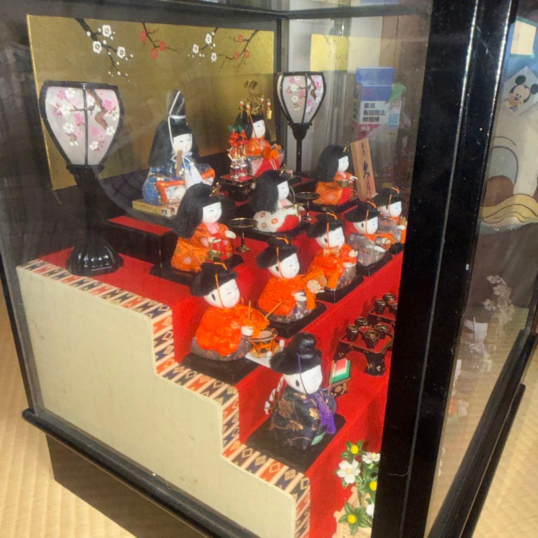 久月木目込5段飾り雛人形セット 伝統的デザイン ケース付き