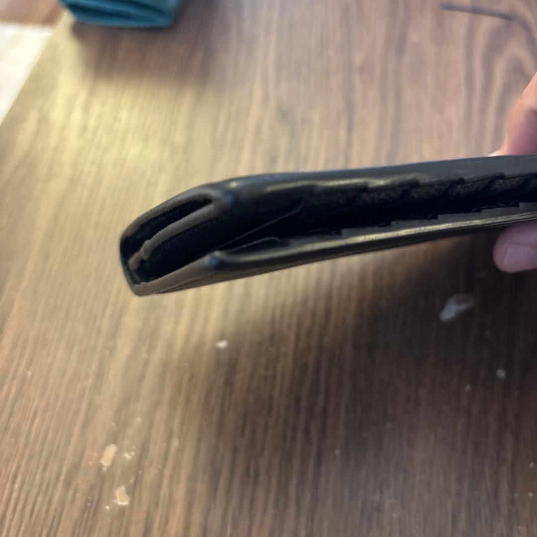 Burberry ブラックレザー 二つ折り財布