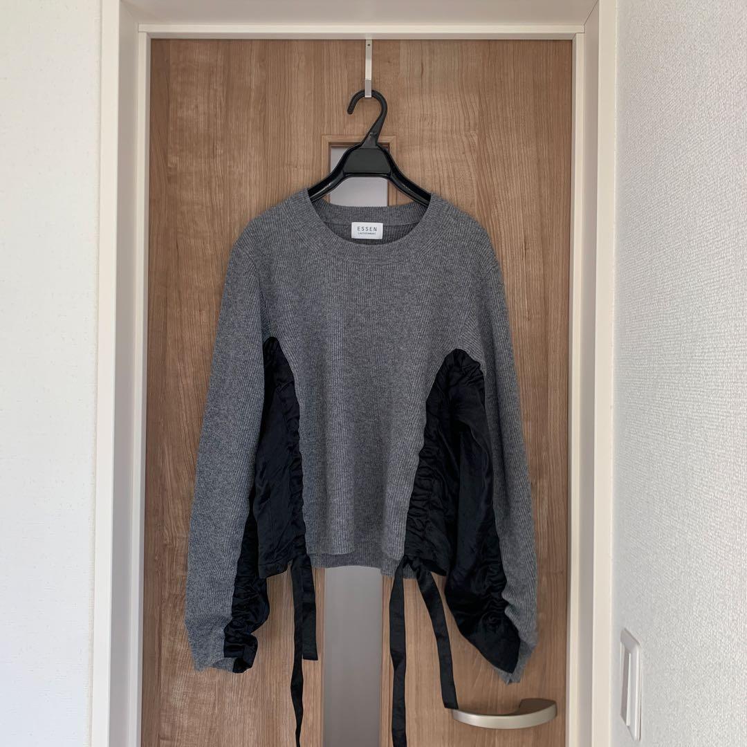 エッセンロートレアモン★サテンドッキングウールカシミヤニット