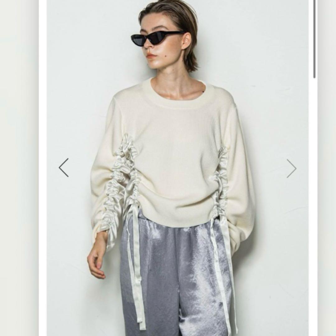 エッセンロートレアモン★サテンドッキングウールカシミヤニット