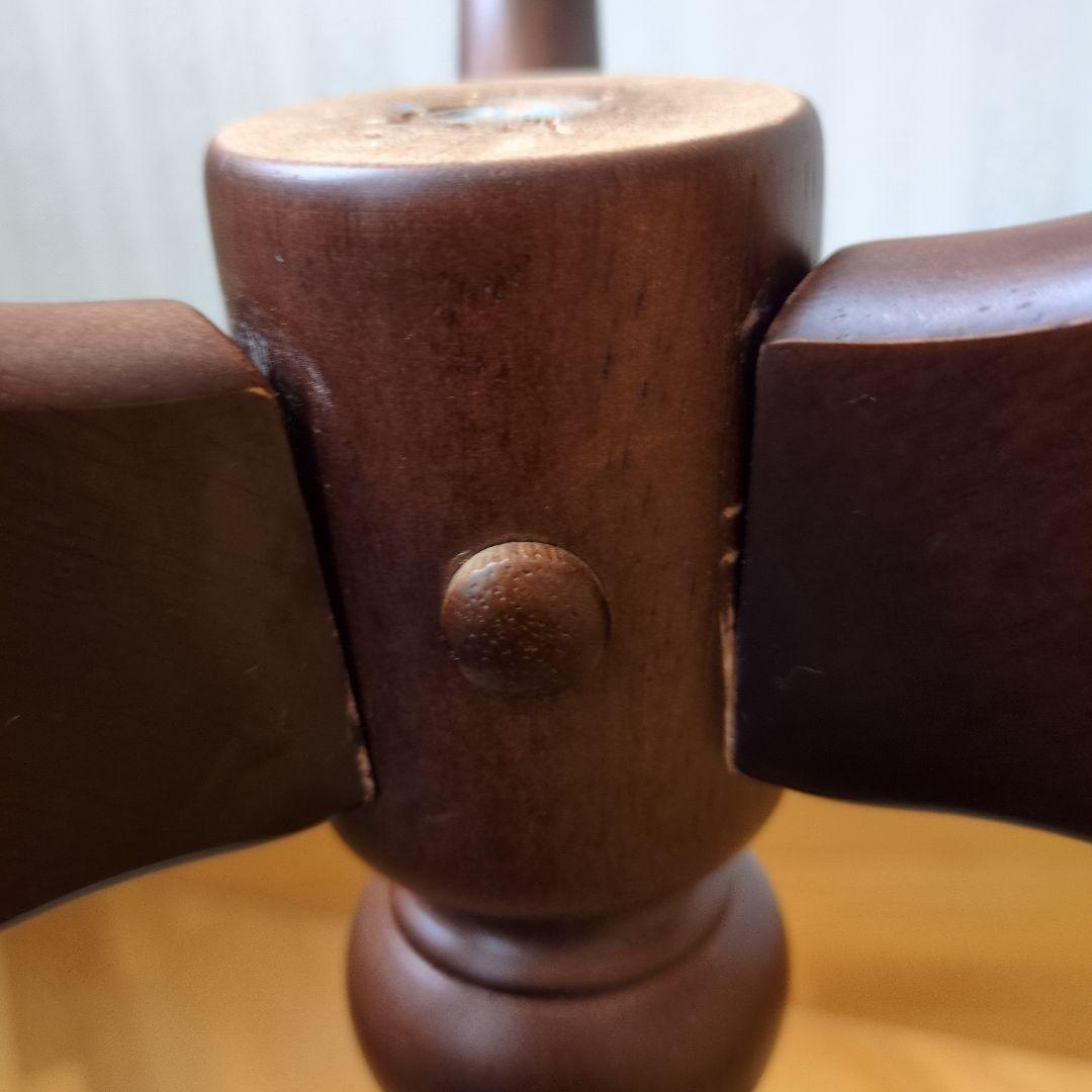 木製 ダークブラウン 円形センターテーブル