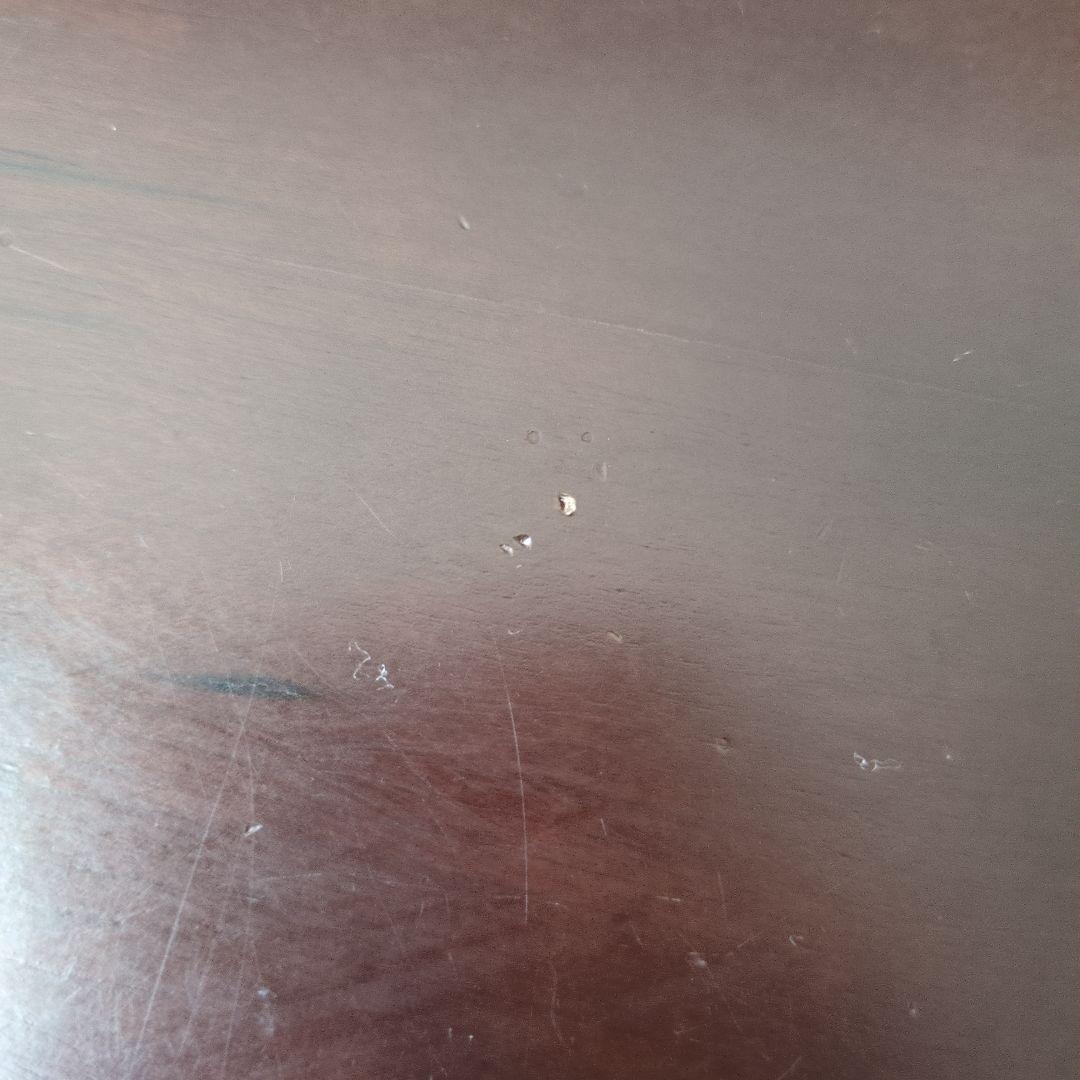 木製 ダークブラウン 円形センターテーブル