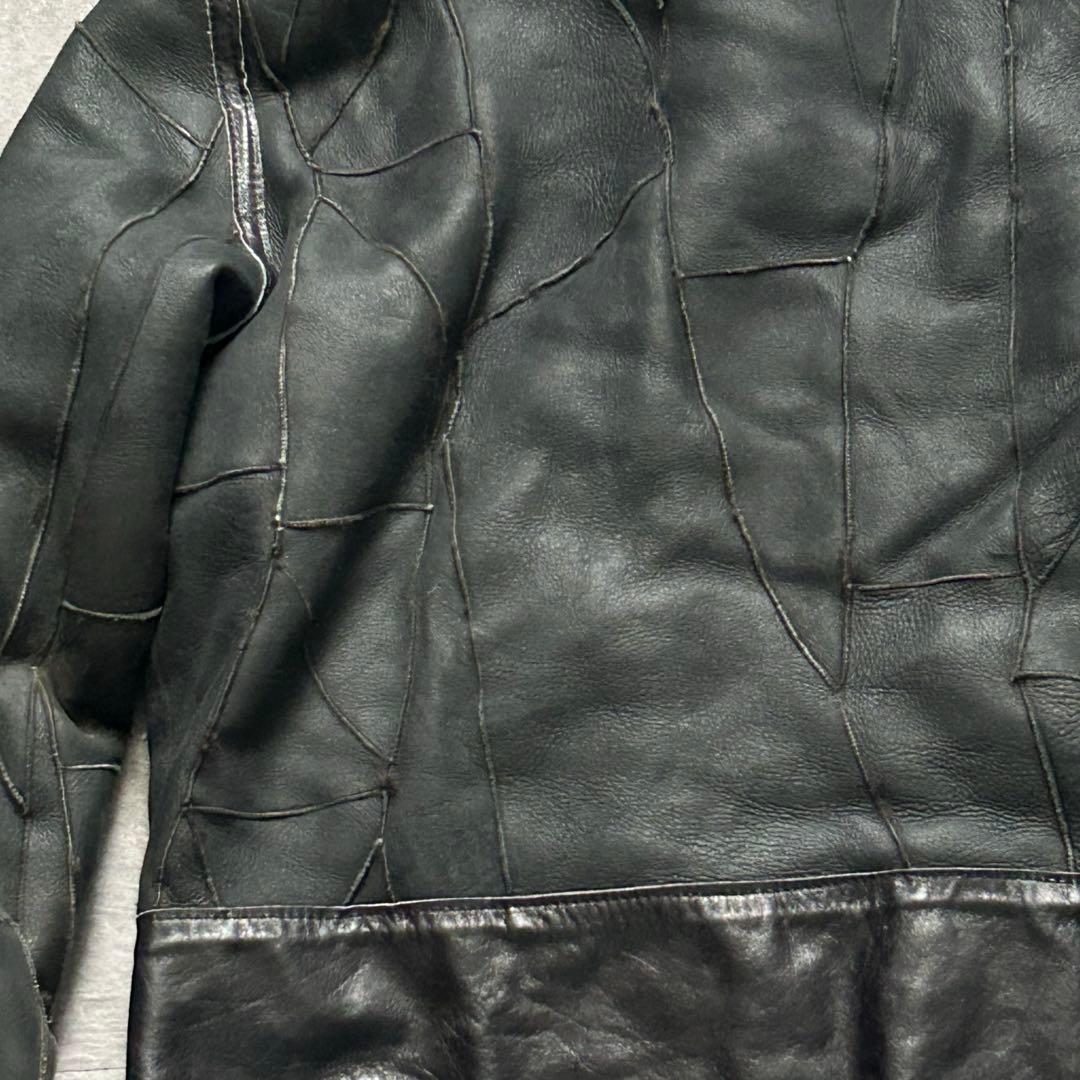 ヴィンテージ ヨーロッパ古着フランス製レザージャケットEUR