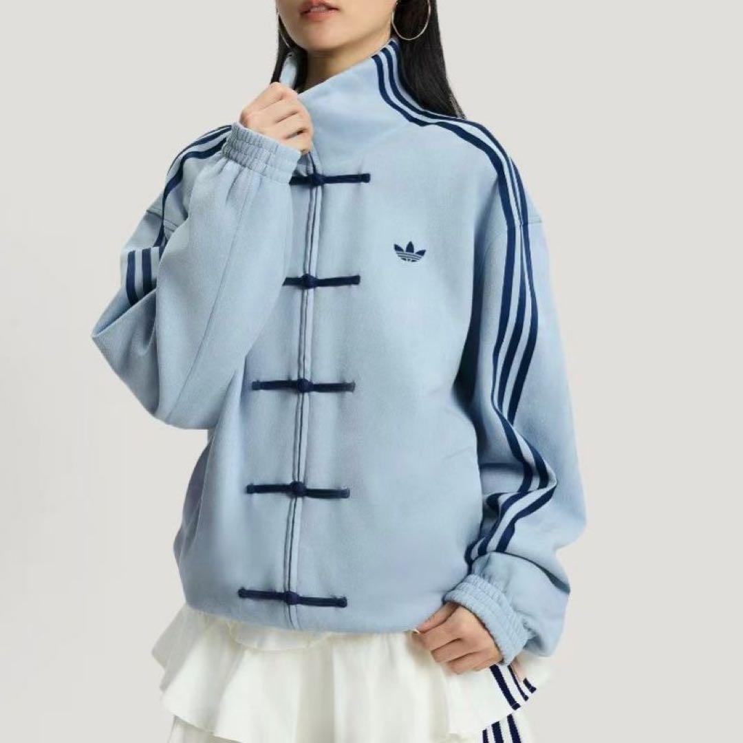 adidasアディダス 中国限定 蛇年トラックジャケットライドブルーMサイズ”
