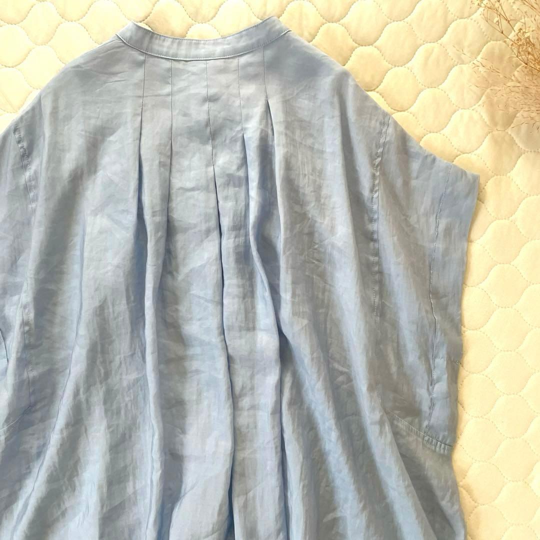【美品】BEARDSLEY パール釦フレンチブラウス　半袖