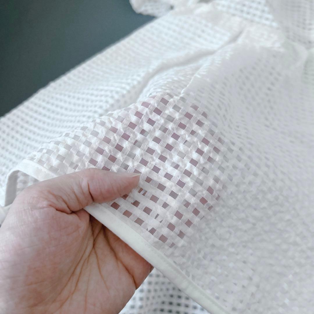 チェックシアー　MARONENONFEE　マーロンエノンフィ　バルーンスリーブ