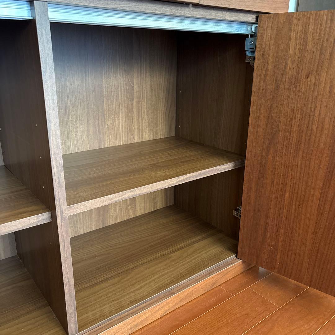 美品ACTUS購入 日本製 食器棚 本棚シェルフ引き出し収納 稼動棚カップボード