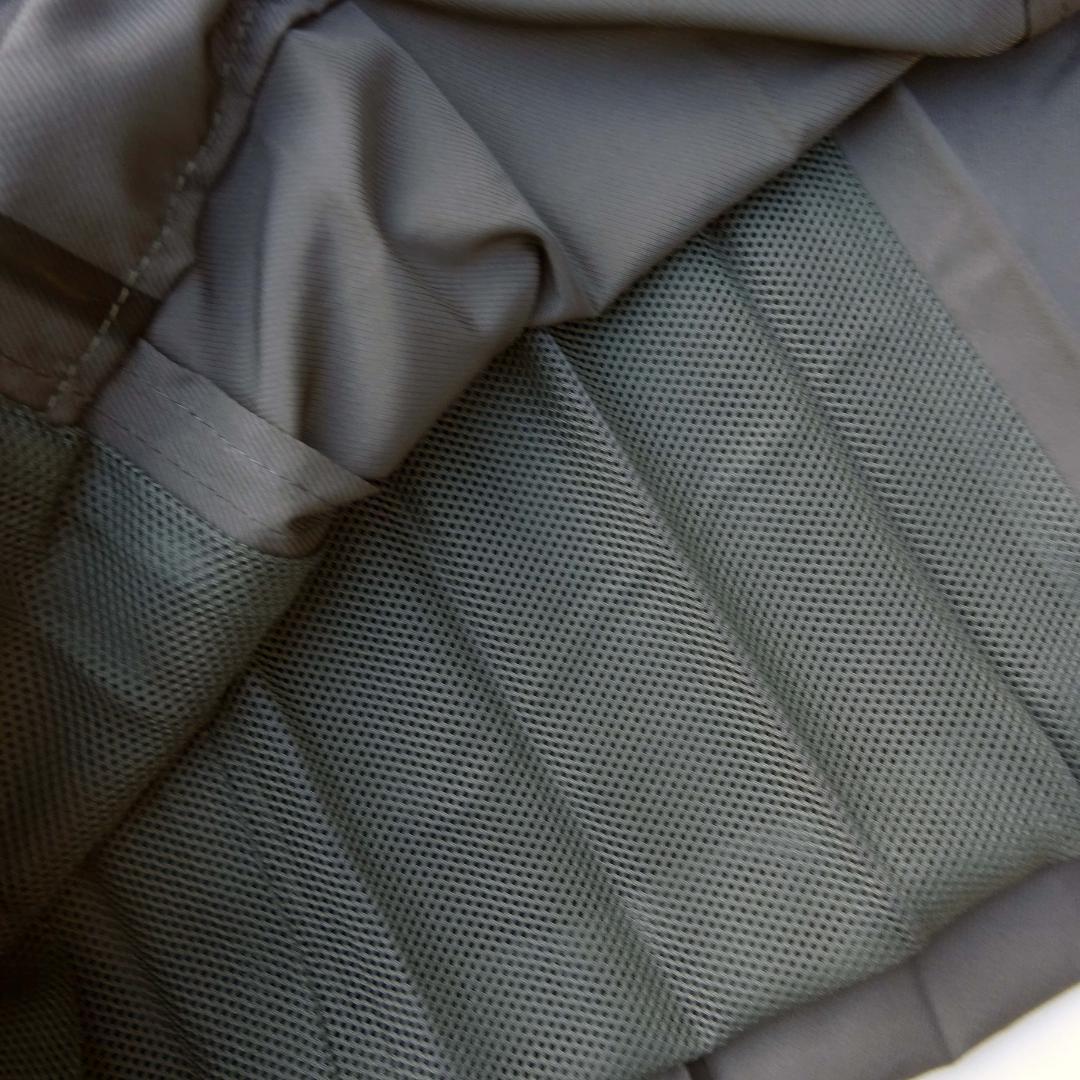 銀タグ　イッセイミヤケ　プリーツストライプロングジャケットコート グレーM