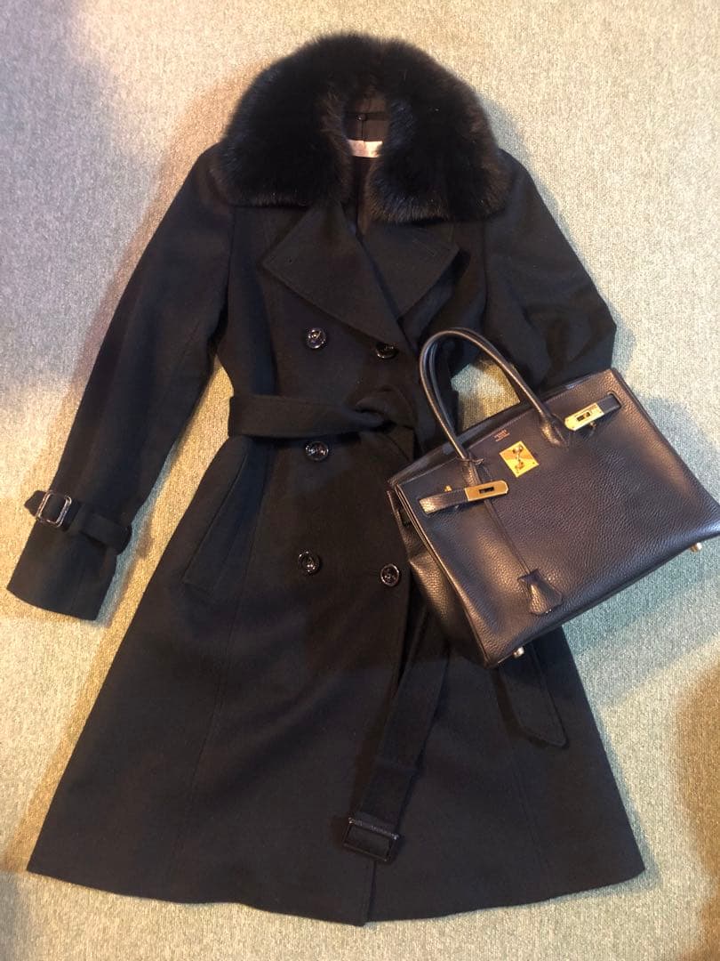 新品未使用✨バーニーズニューヨーク　最高級カシミア100%コートM 定価23万円