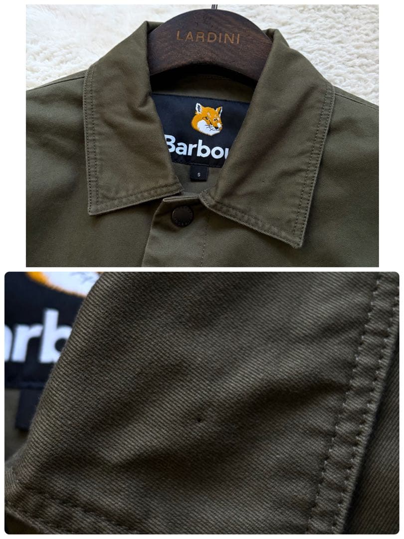 【極美品】バブアー×メゾンキツネ シャツ カーゴパンツ セットアップ ロゴパッチ