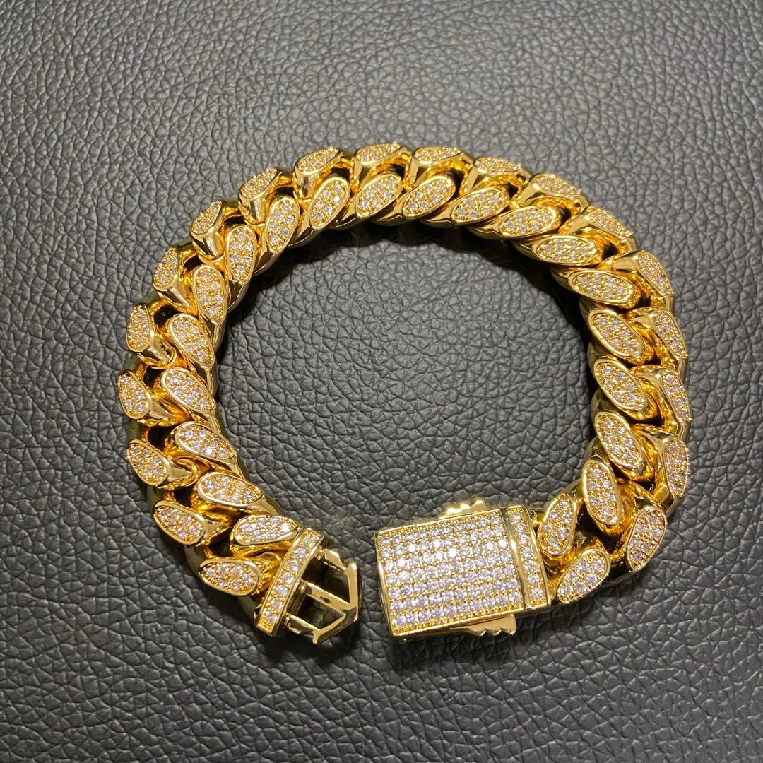 舐達麻着用18k gp マイアミチェーン ブレスレット ゴールド アバランチ