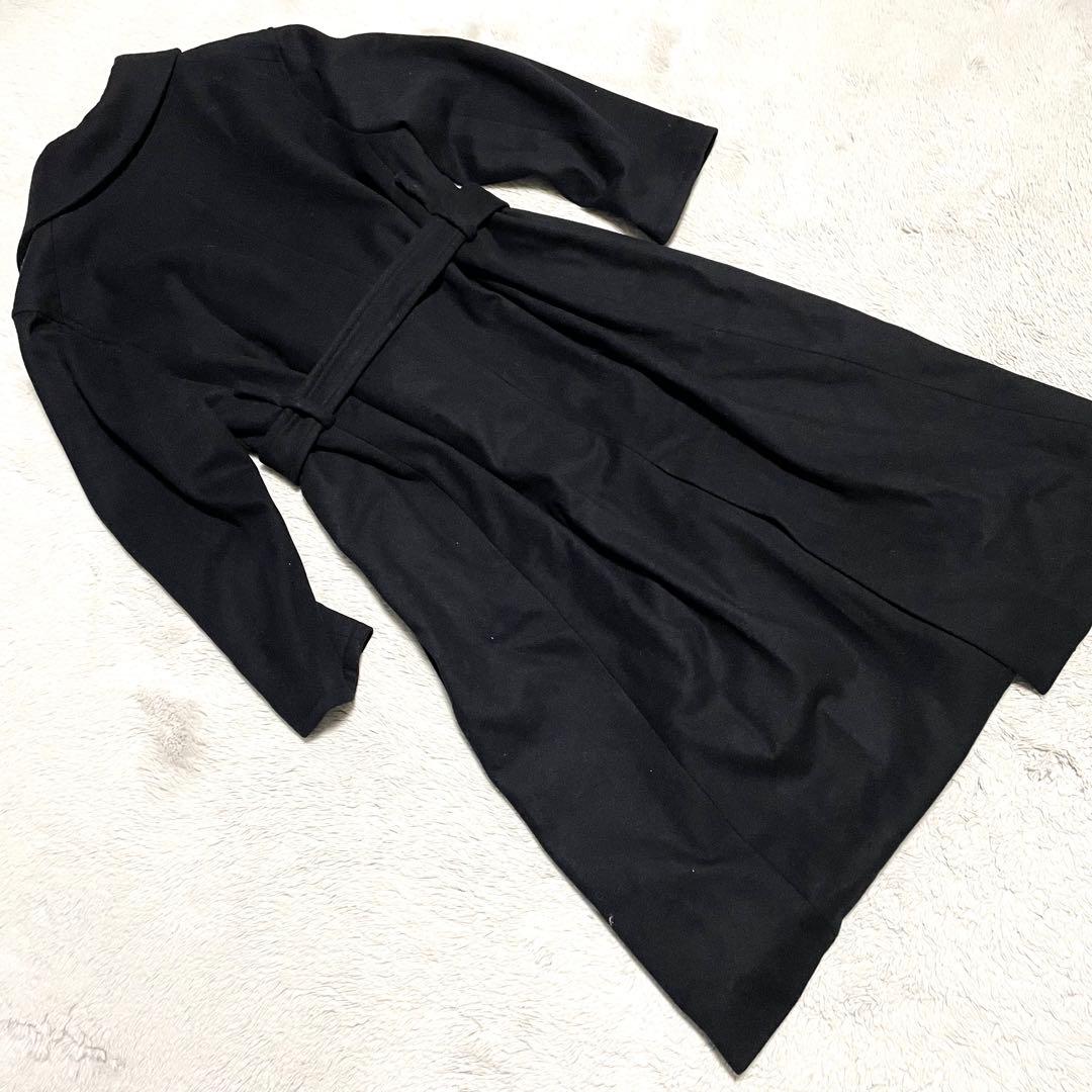 【美品】サイズ3crewre クルーレ カスタムメルトンマキシコート ブラック