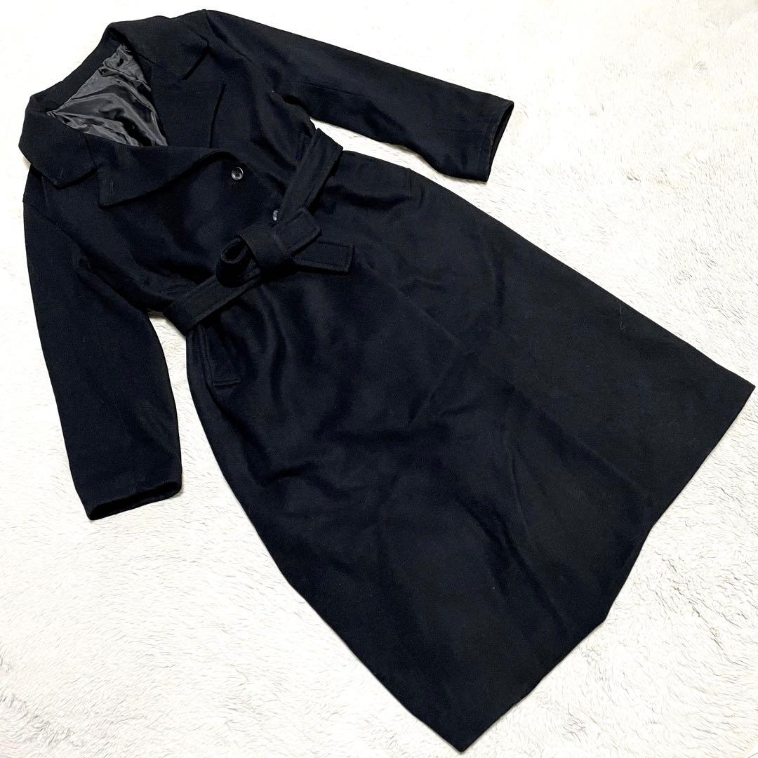 【美品】サイズ3crewre クルーレ カスタムメルトンマキシコート ブラック