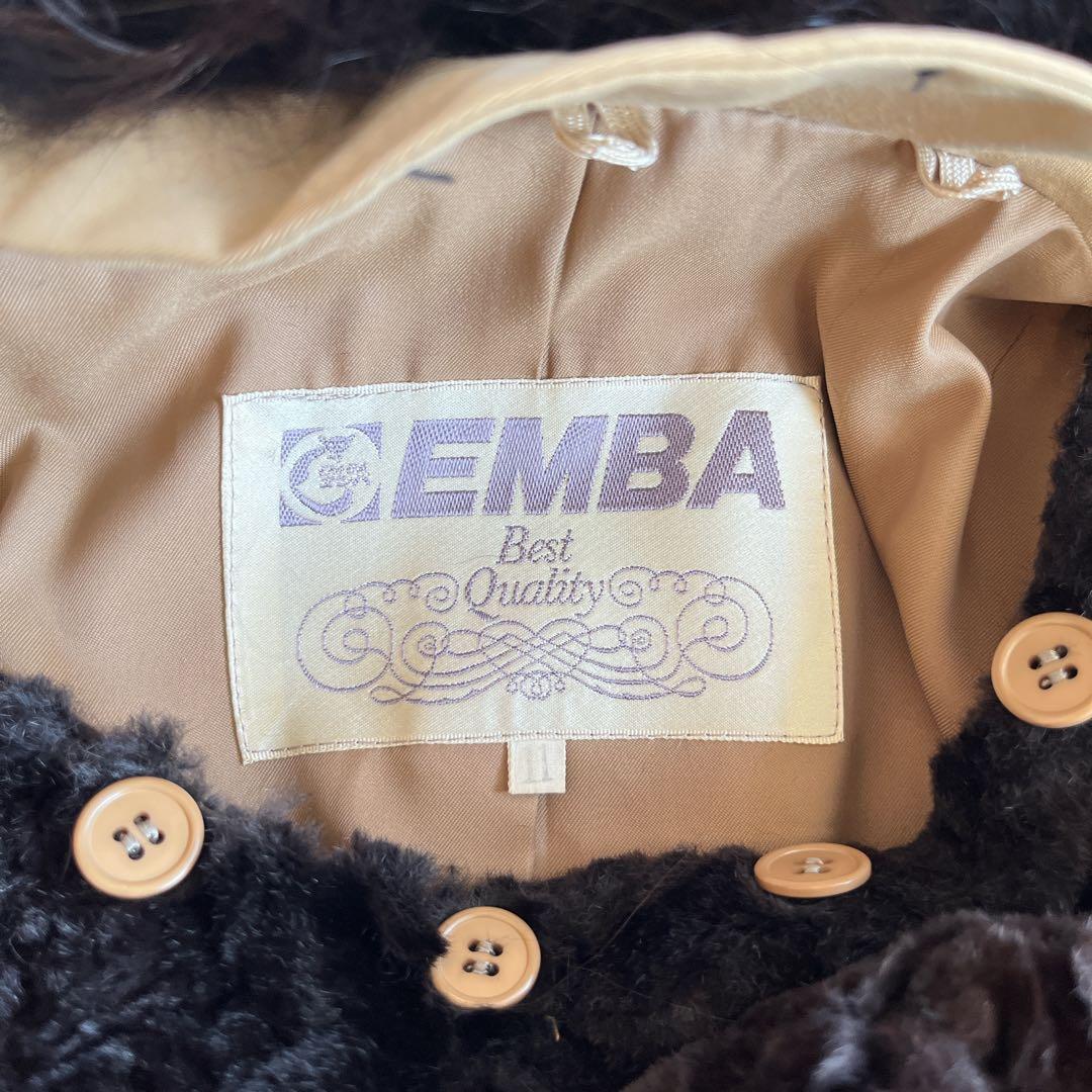 EMBA 大きめサイズ　毛皮ライナー　ミンク　トレンチコート　ファー　ベルト