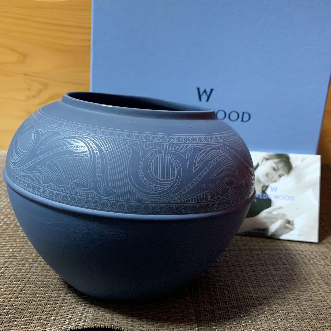 限定品　ウェッジウッド ジャスパー　ローズボール　フラワーベース　花瓶　箱付き