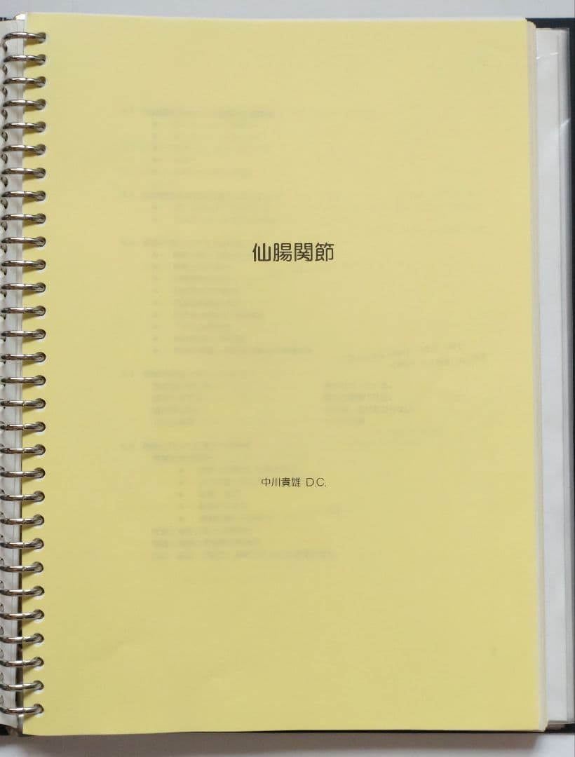 ☆希少☆ 中川貴雄 カイロプラクティック勉強会 テキスト 資料