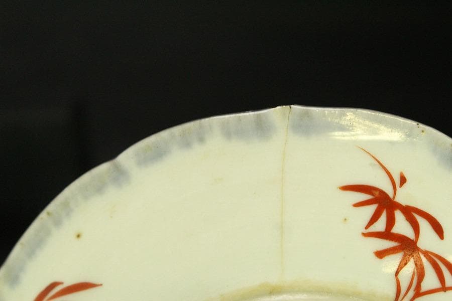 中国美術 赤絵 碗 瑠璃皿ニ客 角皿二客 まとめて(ZE502)