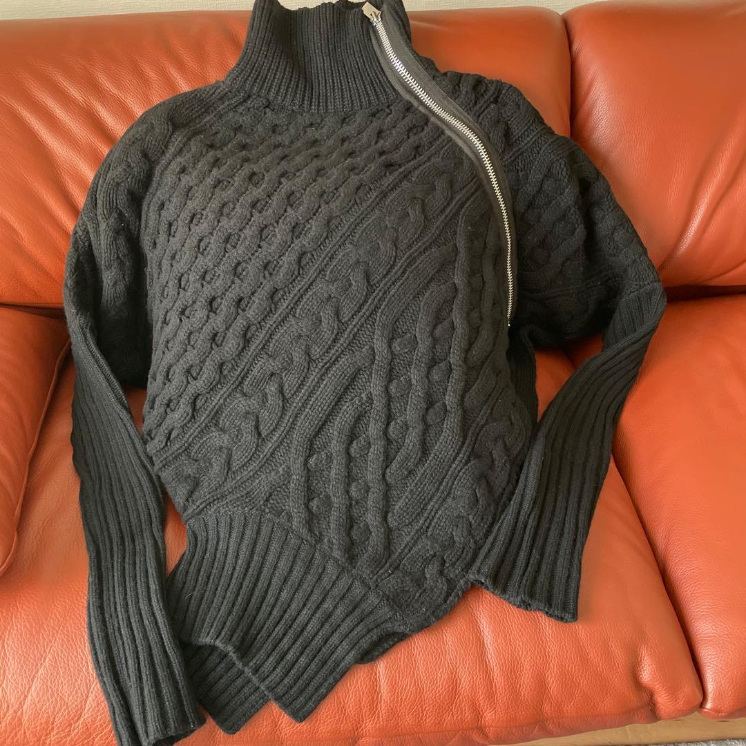 トップス Sacai Twisted Cable High Neck Pullover