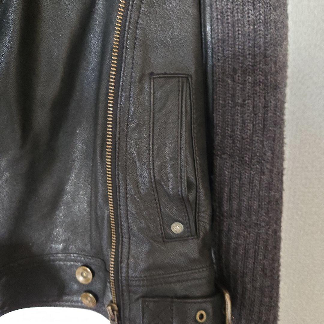 マスキュロ　ライダース　リアルファー　MASCULO