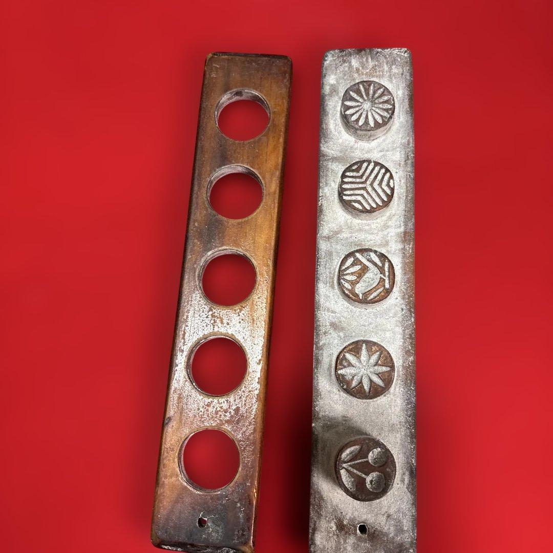 和菓子 道具 木型 押型 古道具 果物 桃 花 菊 骨董 セット