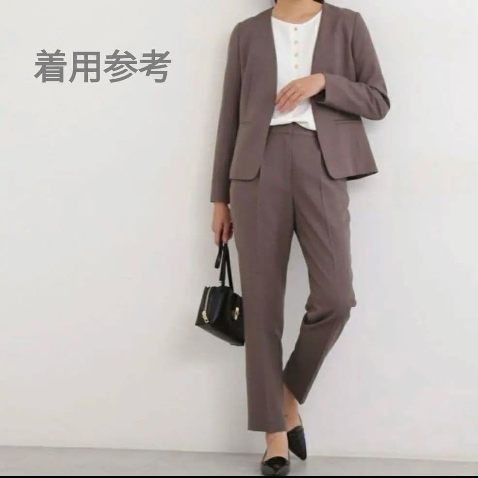 未使用級♡ナチュラルビューティーベーシックパンツスーツセットアップ ブラウン L