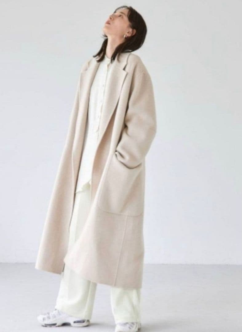 todayfulwoolovercoat　エクリュ38 トゥデイフル