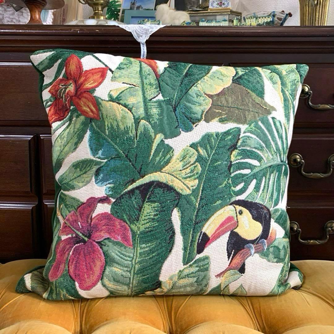 フランスで購入生地使用★クッションカバー