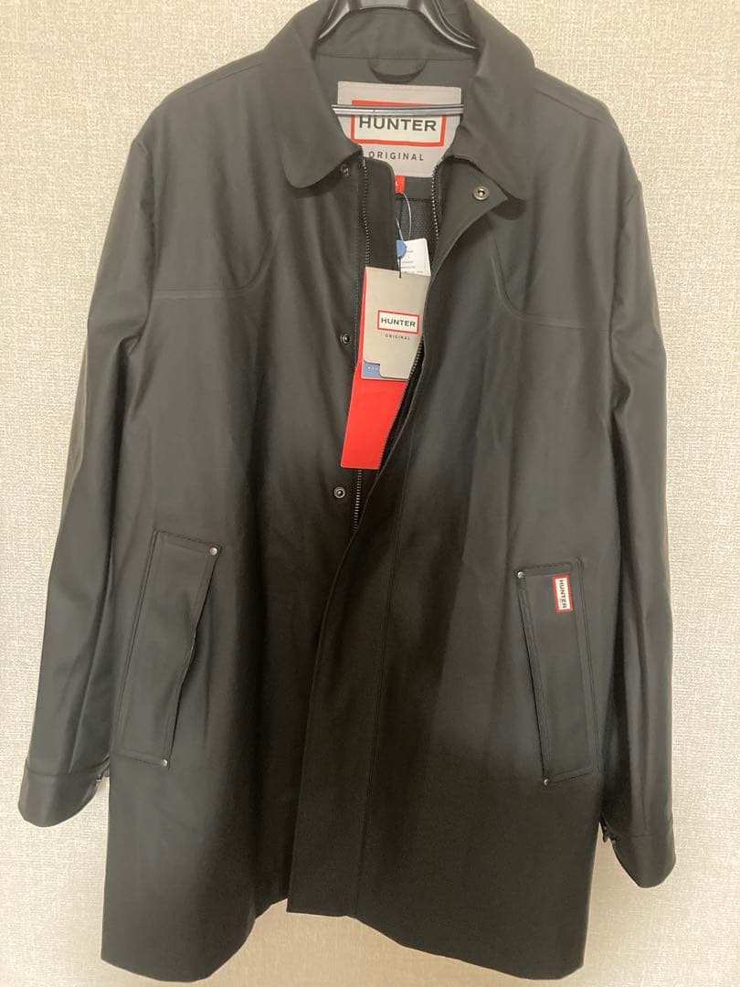 新品未使用ハンターレインコート　ブラック　サイズL