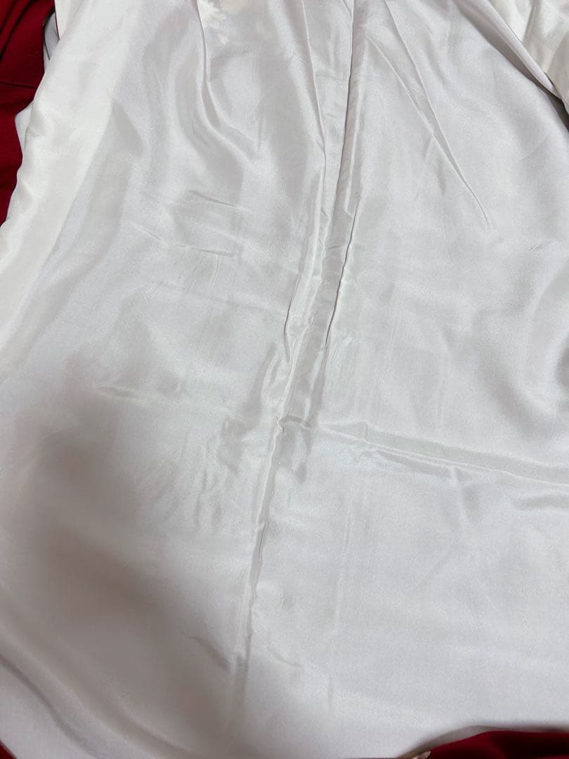 美品　王道カラー　正絹振袖フルセット　赤色 花柄　刺繍　豪華