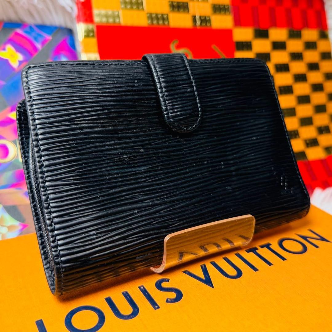 【セール中！】 ルイヴィトン エピ ヴィエノワ がま口　二つ折り 財布 ノワール