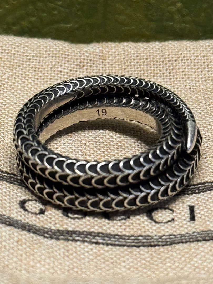 GUCCI ガーデン　スネークリング　シルバー925 サイズ19