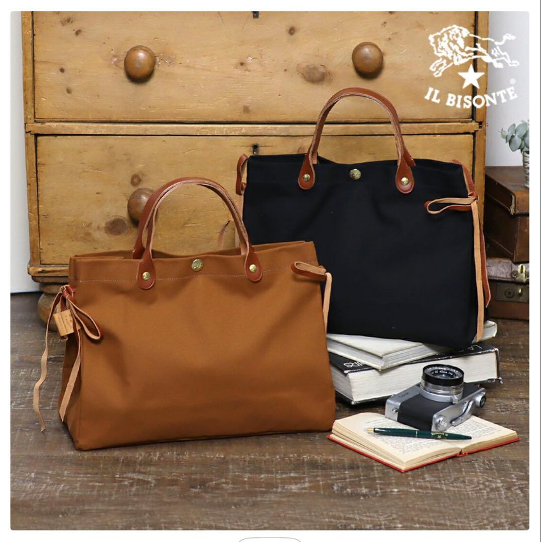 【新品】IL BISONTEイルビゾンテ サイドリボン キャンバス トートバッグ