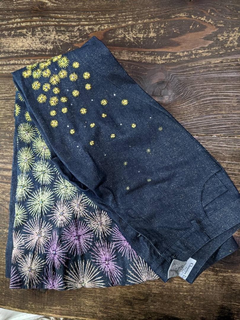 Christian Dior 花火模様 フレアパンツ 38