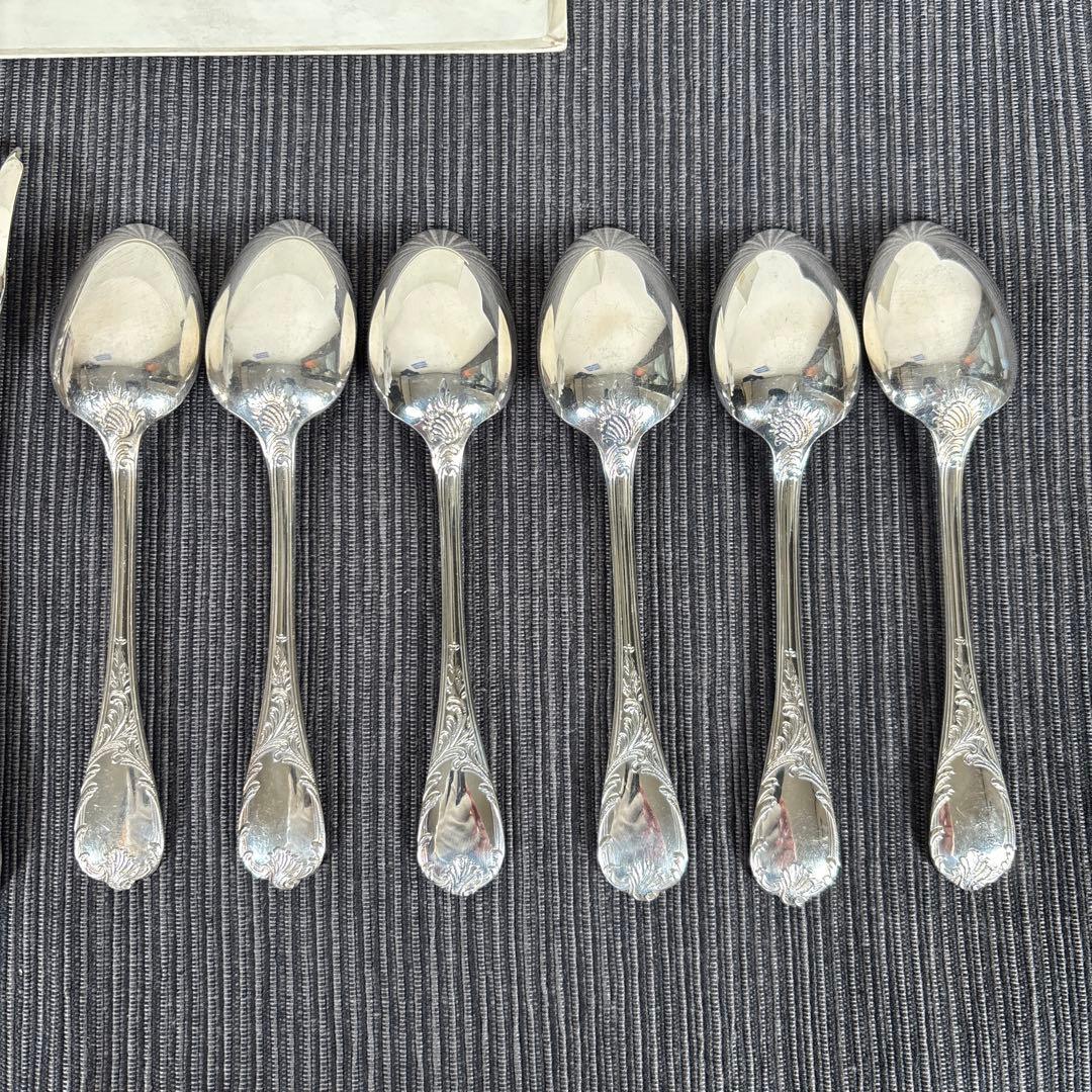 クリストフル マルリー シルバー ケーキフォーク+コーヒースプーン 12P