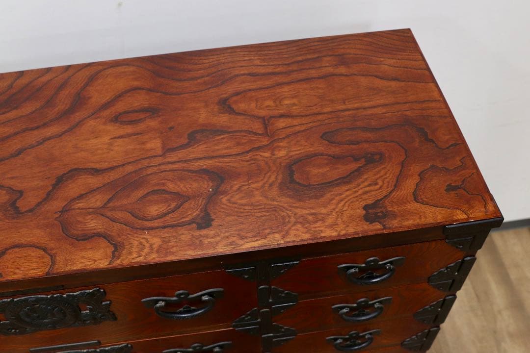 GMGS224○岩谷堂箪笥 整理箪笥 チェスト タンス 欅材 和家具 民藝 民