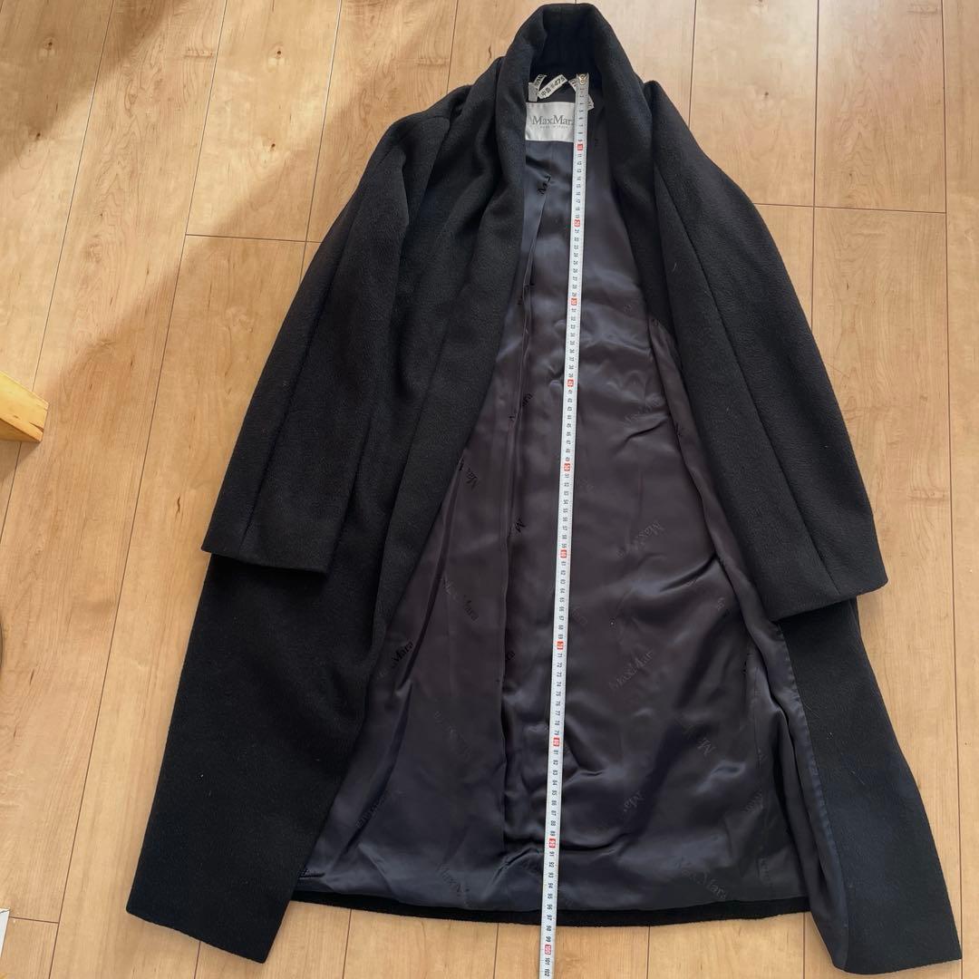 Max Mara ブラック ロングコート　ガウンコート