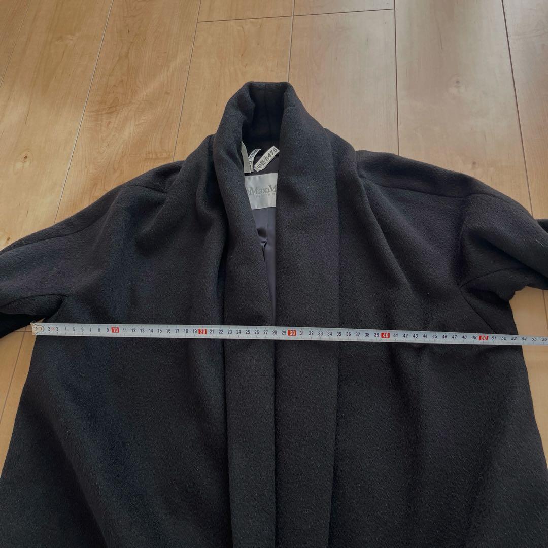 Max Mara ブラック ロングコート　ガウンコート