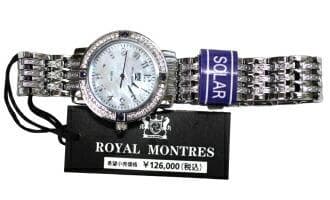 新品 ロイヤルモントレス ソーラー　ルビー4石　レディース 腕時計 シルバー