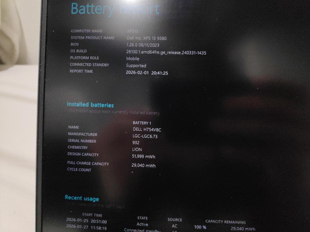 Windowsノート本体 Dell XPS13 9380 i5-8265U 8GB 256GB 11Pro