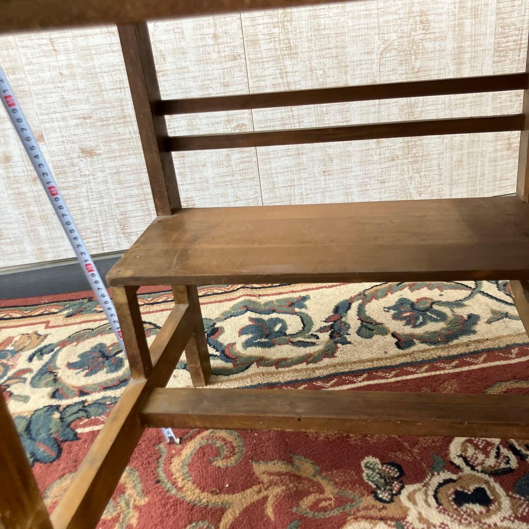 昭和レトロ 古家具 木製 片袖 書斎机 勉強机 文机 古道具古民家 ワークデスク