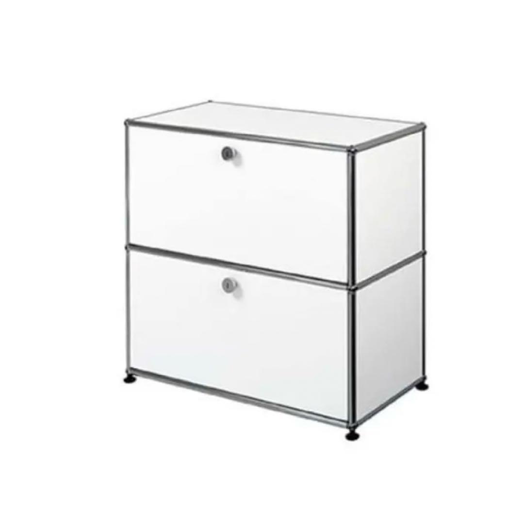 USM ハラー　2段キャビネット　サイドボード　未使用品　ピュアホワイト