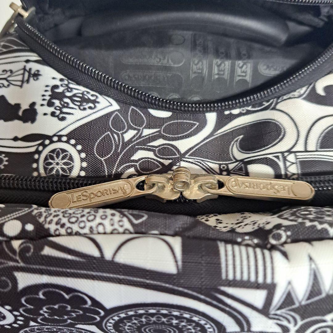 LeSportsac レスポートサック キャリーバッグ キャスター付き黒白 旅行