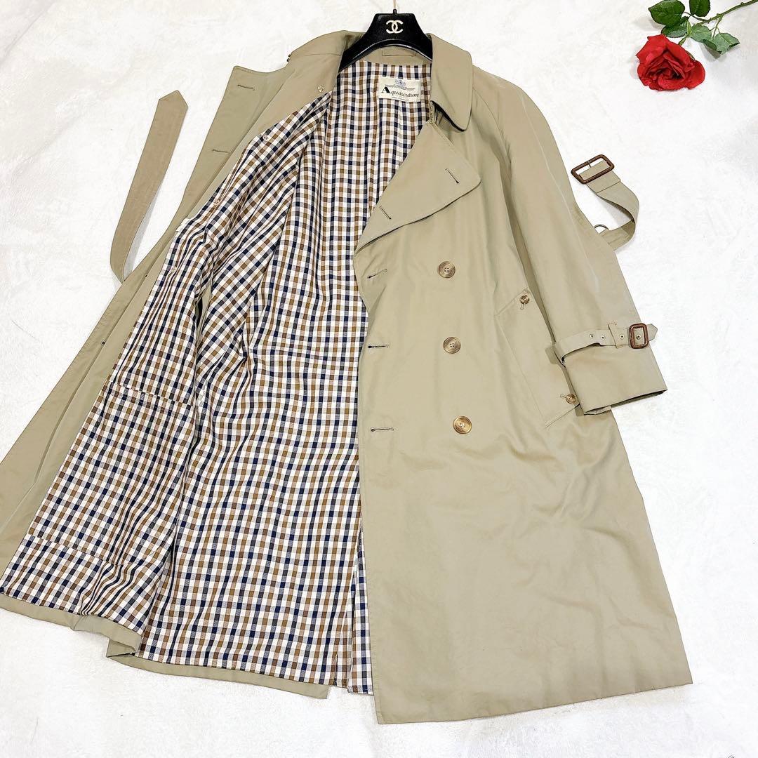 極美品✨　アクアスキュータム　トレンチコート　カーキ　40 XL ロング