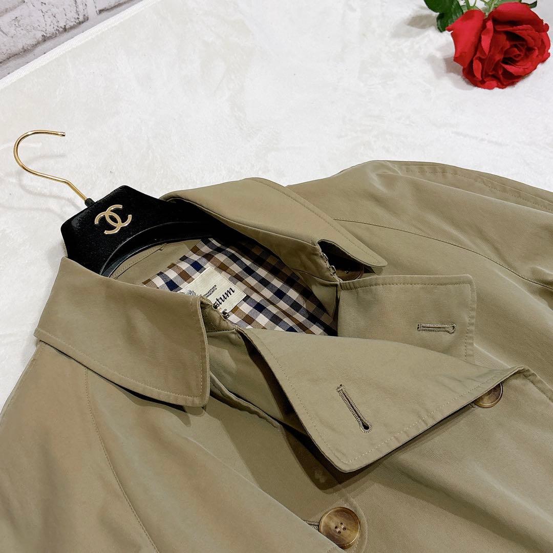 極美品✨　アクアスキュータム　トレンチコート　カーキ　40 XL ロング