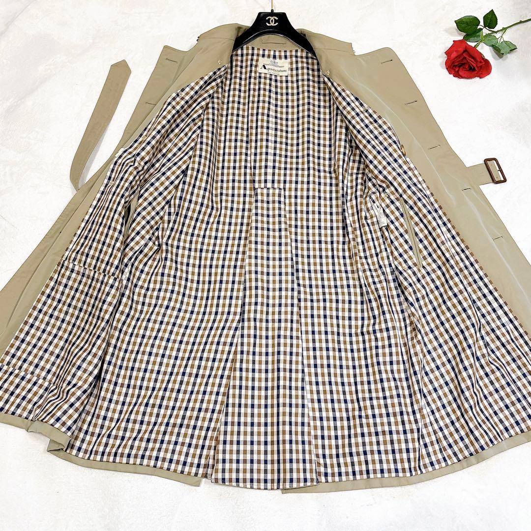 極美品✨　アクアスキュータム　トレンチコート　カーキ　40 XL ロング