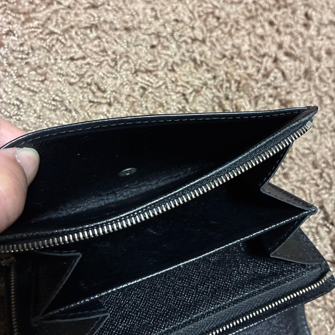 ルイヴィトン LOUIS VUITTON エピ 黒 三つ折り財布 ブラック